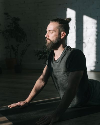 Sunlight streaming into a quiet room for meditation.